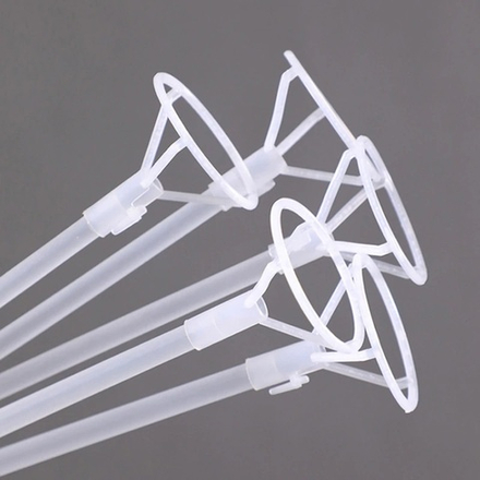 Комплект трубочка и зажим для сферы 3D+ светодиодная ручка, 60 см, Прозрачный, 1 шт.