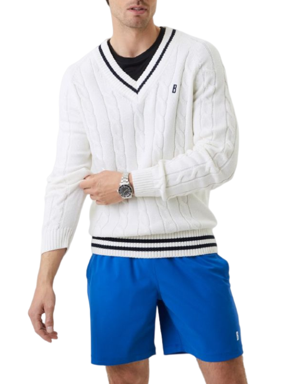 Мужская теннисная кофта Björn Borg Ace Jumper - белый