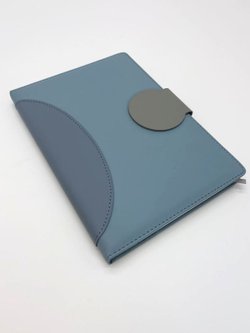 Блокнот В5 175*250мм линейка с магнитом 96 л серо-голубой (7699-3)