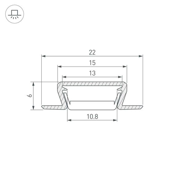 Встраиваемый профиль Arlight MIC-FS-3000 Anod Black 040720