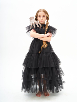 Платье Wednesday Addams Уэнсдэй Адамс на Хэллоуин в пол