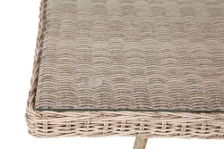 "Латте" плетеный стол из искусственного ротанга 160х90см, цвет бежевый