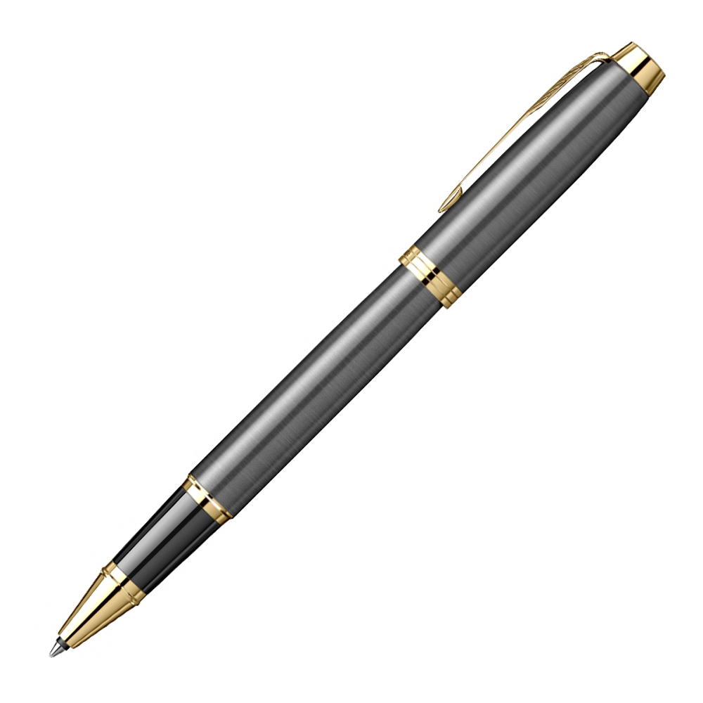 Ручка роллер Parker IM Premium Grey Core GT (2213778) F черн. черн. подар.кор.