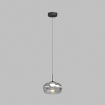 Светильник подвесной FLOA, 16 Вт, 3000К, ?280?1500 мм, металл, стекло, черный, дымчатый серый