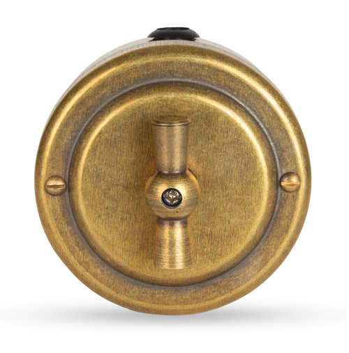 Выключатель 2х-клавишный ретро поворотный "Бронза" VINTAGE-BRASS 30201-1 / 2 группы света