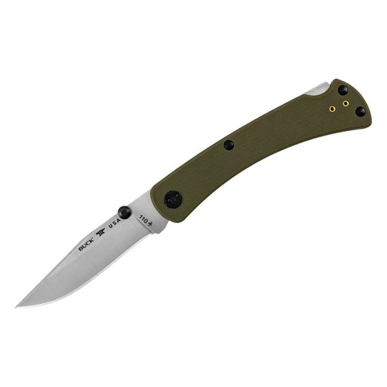 Складной нож BUCK 0110GRS3 Slim Pro TRX Green c клинком из стали CPM-S30V, рукоять G10