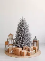 Заснеженная елка «Скандинавия» (Литая хвоя) 210 см / 2,1 м