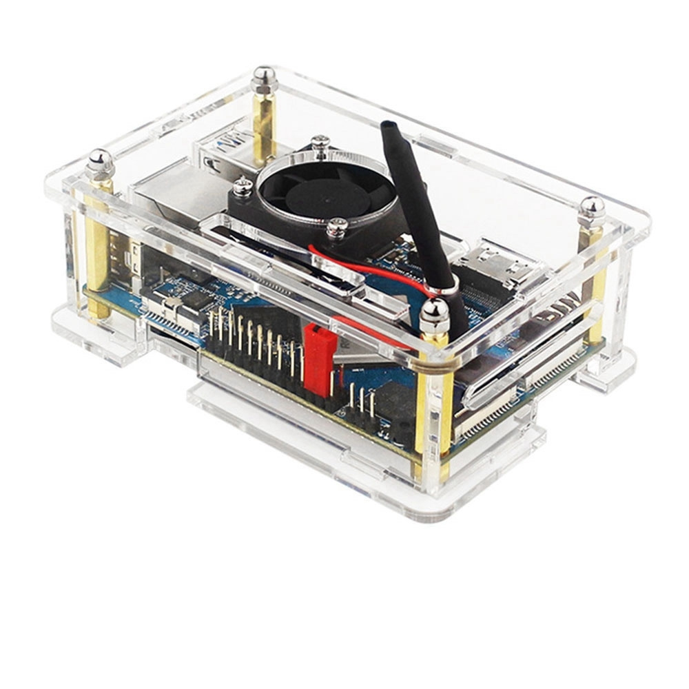 Прозрачный корпус с вентилятором для Orange Pi 3 LTS