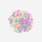 Бусины "Смайлик", 6,7мм, прозрачный, акрил