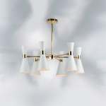 816066 Люстра DUMO 6х40W E14 БЕЛЫЙ МАТОВЫЙ/ЗОЛОТО