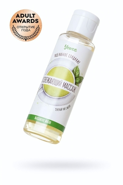 Масло для массажа Освежающий массаж с ароматом зеленого чая и мяты 50 мл