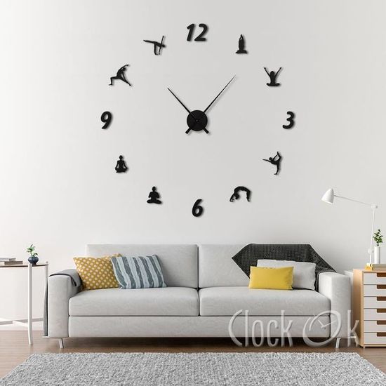 Настенные 3D часы Йога