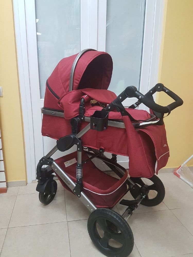 Детская коляска Luxmom 555 2в1 (красный)