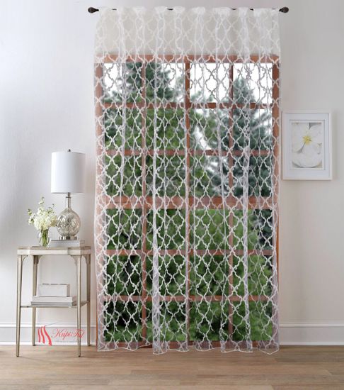 Лионель (белый). Деворе органза.