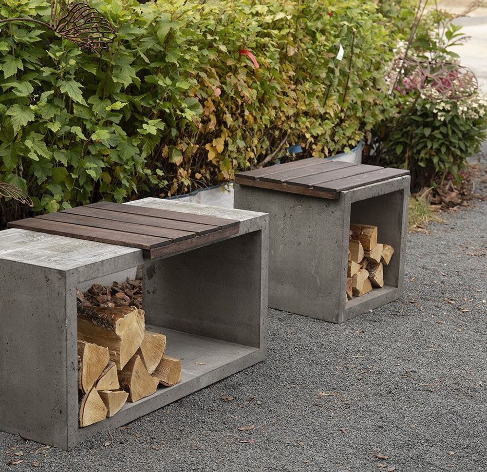 Сиденье для бетонной дровницы (Concretika)