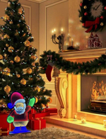 3D Светодиодная фигура новогодняя уличная, Дед Мороз , 43*30 см