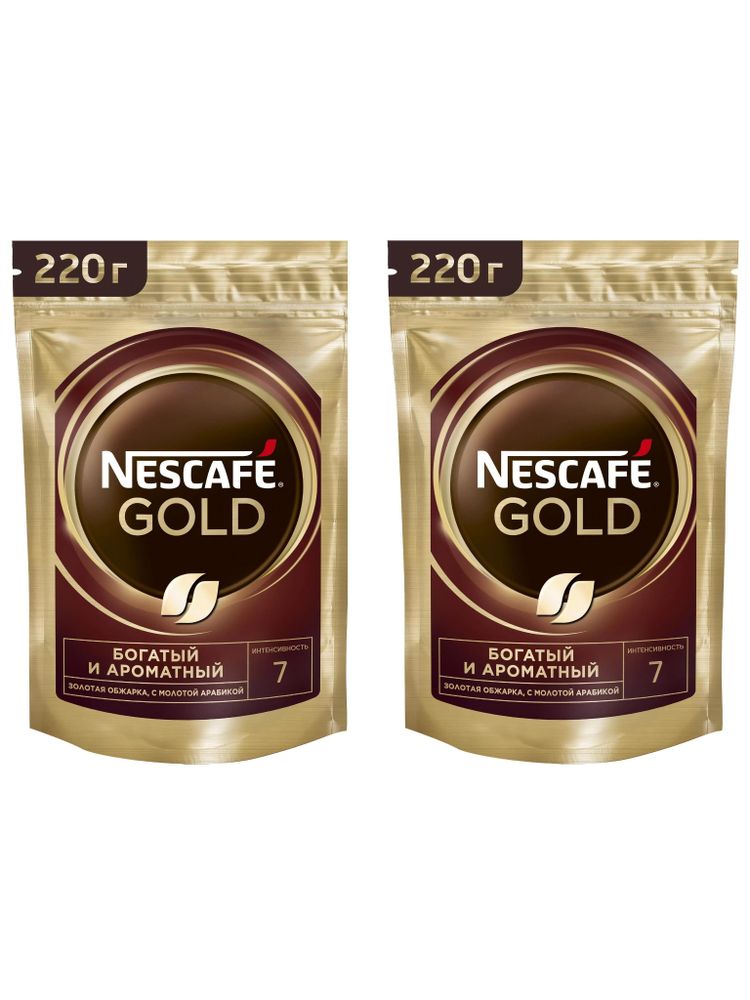 Кофе растворимый Nescafe Gold 220 г x 2 шт