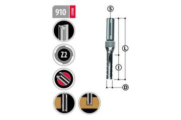 Фреза твердосплавная пазовая 8х25х78.5 мм, S=12 мм WOODWORK 910.0825.12