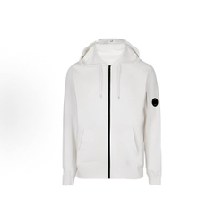 C.P. Company Zip Hoodie White