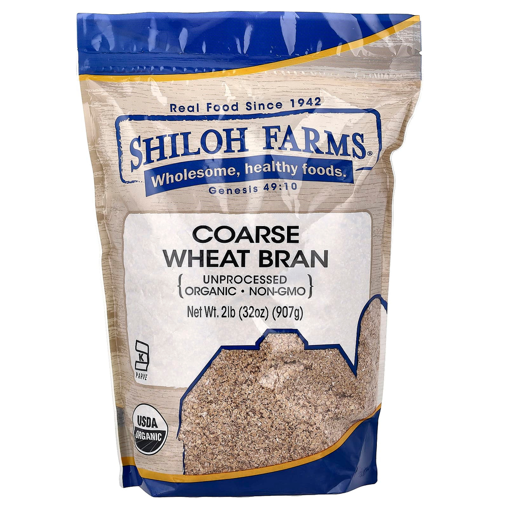 Shiloh Farms, органические пшеничные отруби крупного рогатого скота, необработанные, 907 г (32 унции)