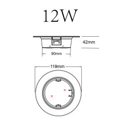 Светильник светодиодный встраиваемый ЭРА LED 21-12-6K круглый 12Вт 6500К | Downlight