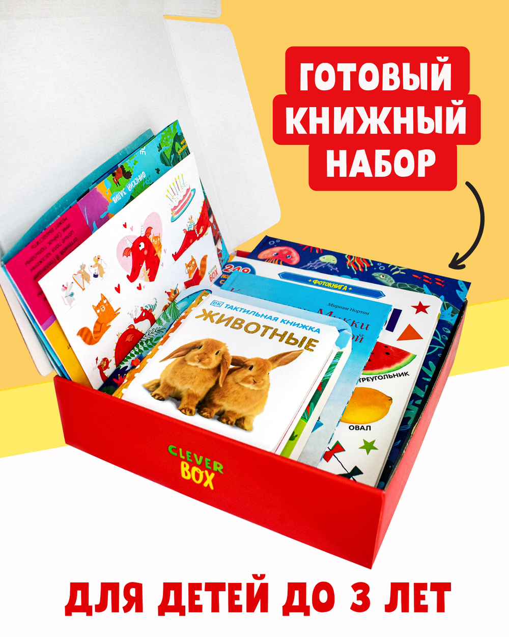 Книжный сюрприз Clever Box, 0-3 года (август)
