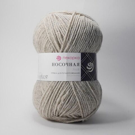 Носочная пряжа Россия Пехорка 50%полутонк.шерсть 50%акрил 5х100г/200м (166-Суровый)