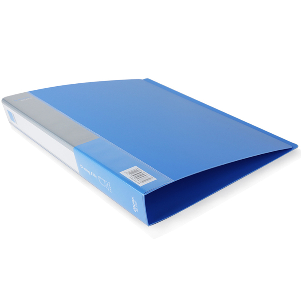 Папка на 2-х кольцах DELI, А4, корешок 40 мм, синяя