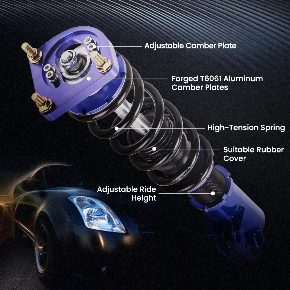 Комплект для автомобиля Ford Mustang 4th 94-04 Adj. Height + Control Arm Racing Coilovers Kits lowering kit