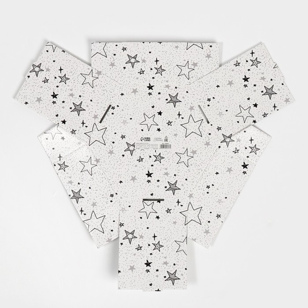 Коробка складная «Звёзды», 26 × 22.5 × 8 см