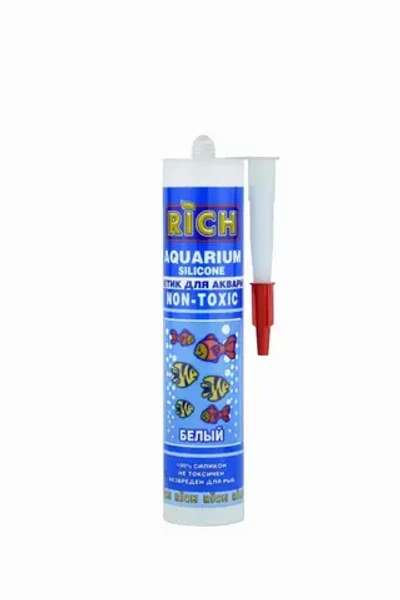 Герметик для Аквариума RICH аква силиконовый 280 мл белый