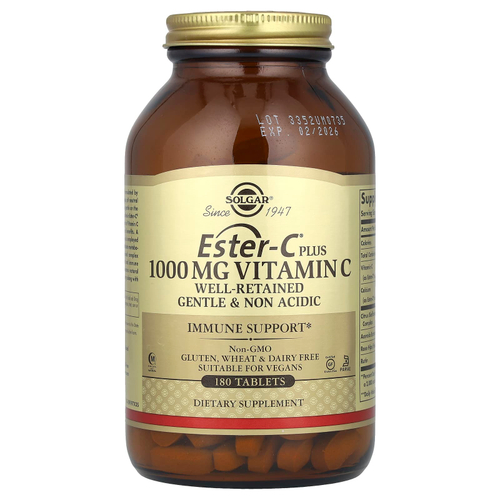 Solgar, Ester-C Plus, витамин C, 1000 мг, 180 таблеток