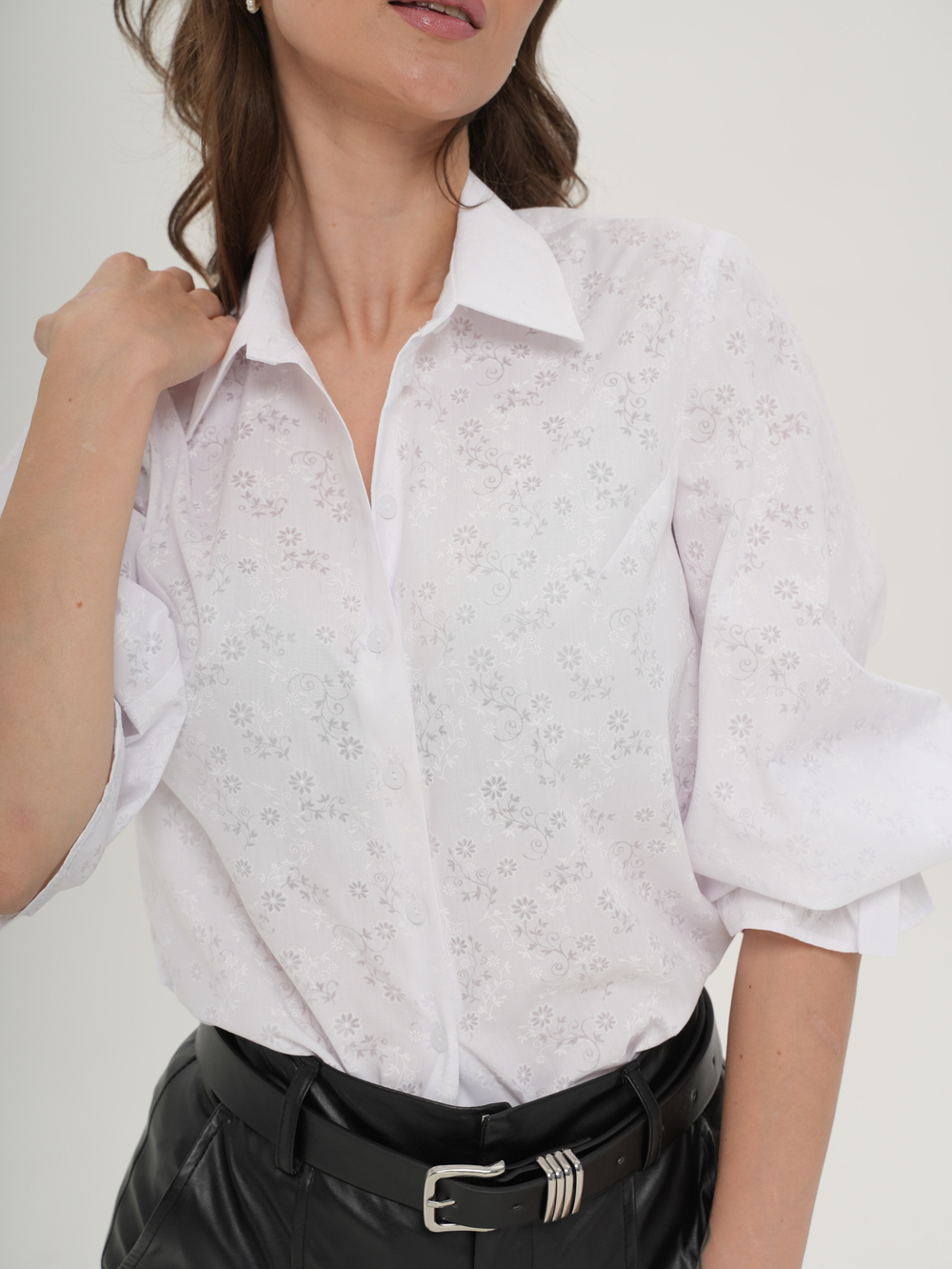 Рубашка женская | Бл-1013 б хлопок