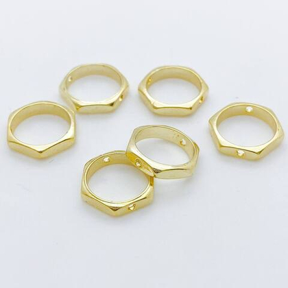 Коннектор-рамка, цвет золото, размер 12 мм, внутренний диаметр 10 мм, цена за 1 шт