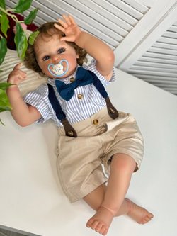 Кукла Реборн мягконабивная 60см в пакете (FA-422)