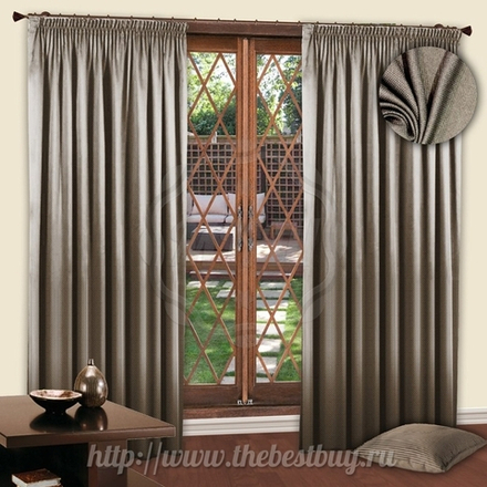 Шторы блэкаут для зала:  Лино (арт. А30-504-2)  - (200х270)х2 см. - графит