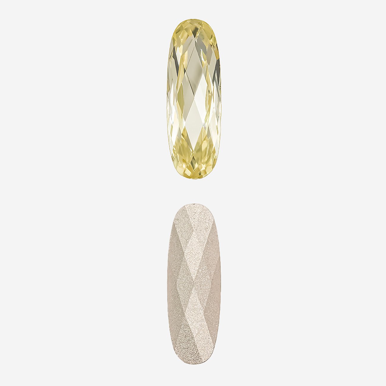 Кристалл Длинный Овал (Long Classical Oval), оттенок "Лимонад"/"Jonquel", 21*7мм