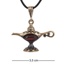 AM-4078 Подвеска «Лампа Аладдина» (латунь, янтарь)