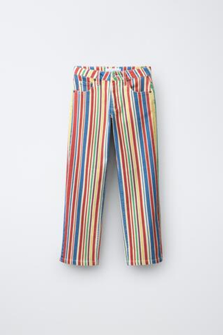 ZARA ДЖИНСЫ STRAIGHT В ПОЛОСКУ, ПОЛОСКИ