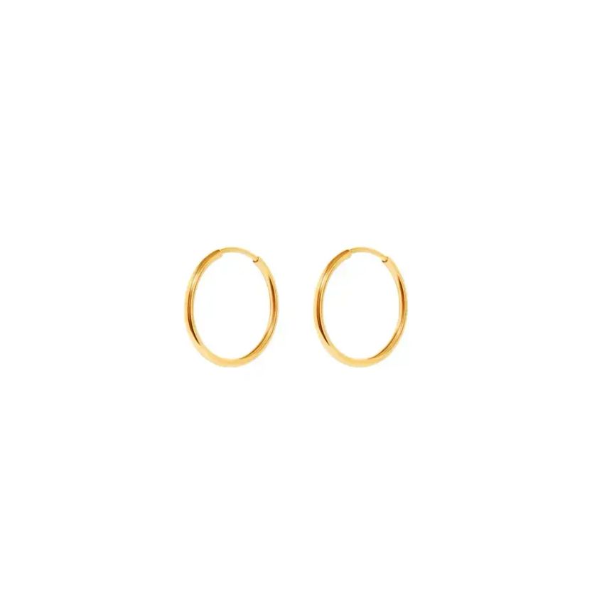 Серьги-конго Золотые – 1.5 см