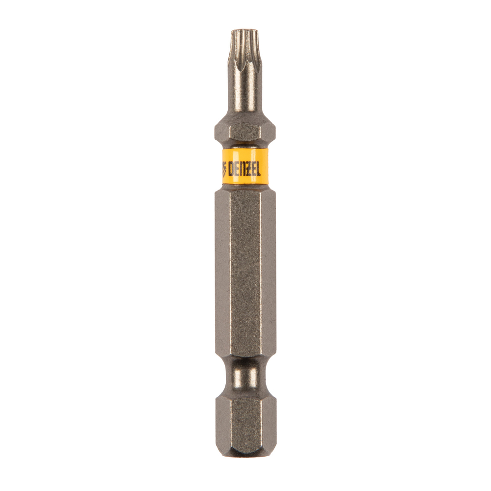 Бита TX 15х50, сталь S2, шестигранный профиль, 10 шт. Е 6,3 Denzel