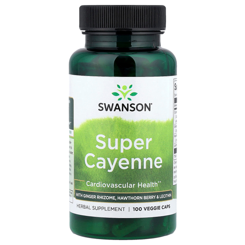 Swanson Vitamins, кайенский перец, 100 растительных капсул