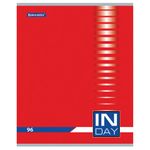 Тетрадь А5, 96 л., BRAUBERG, клетка, обложка картон, "INDAY", 400522, 4шт