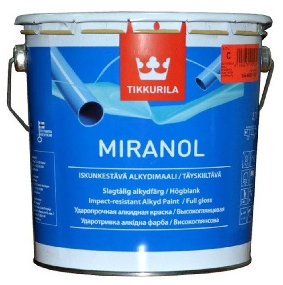 Тиксотропная эмаль Tikkurila Miranol База С (2,7л) пр-во Финляндия