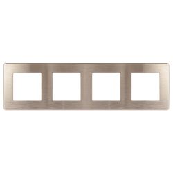 Рамка для розеток и выключателей ЭРА Серия 12 12-5104-13 на 4 поста, Сатин, бронза