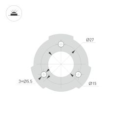 Светильник LGD-SWAMP-BOLL-H700-7W Warm3000 (GR, 93 deg, 230V) (Arlight, IP65 Металл, 3 года) 048359
