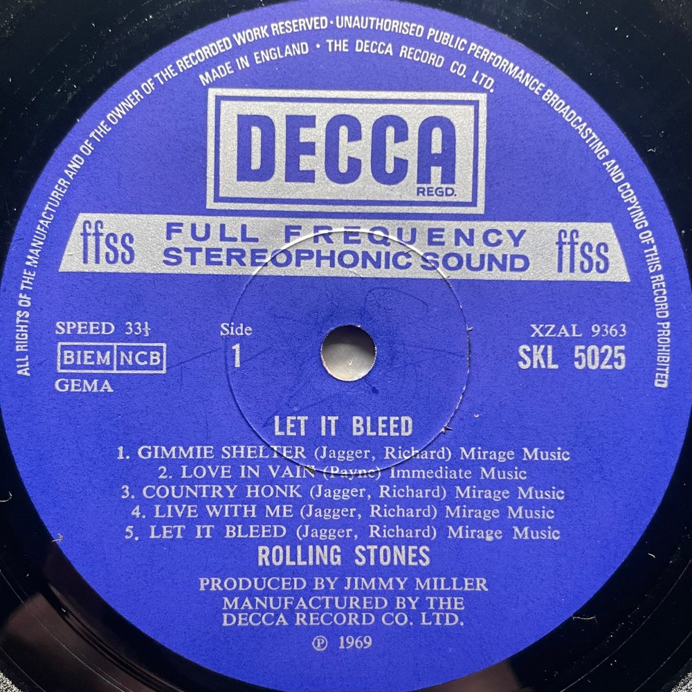 Rolling Stones ‎– Let It Bleed (Англия 1978г.)