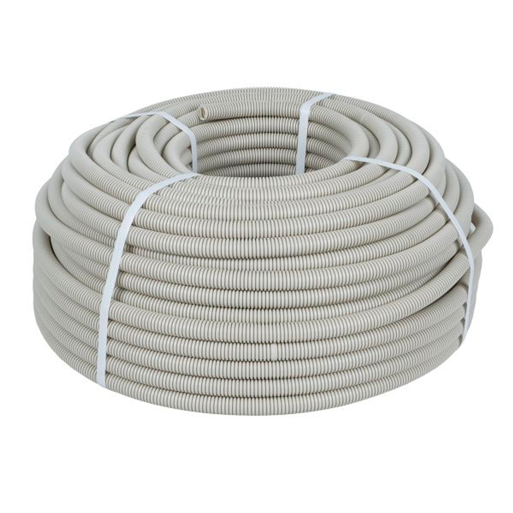 Труба гофр. ПВХ с протяжкой d20 мм (100 м) серая EKF-Plast (100.00 шт.)