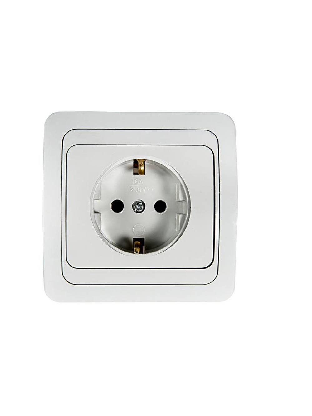 Розетка 1-м CLASSICO с заземл. 2028 бел. ASD / IN HOME 4680005959907