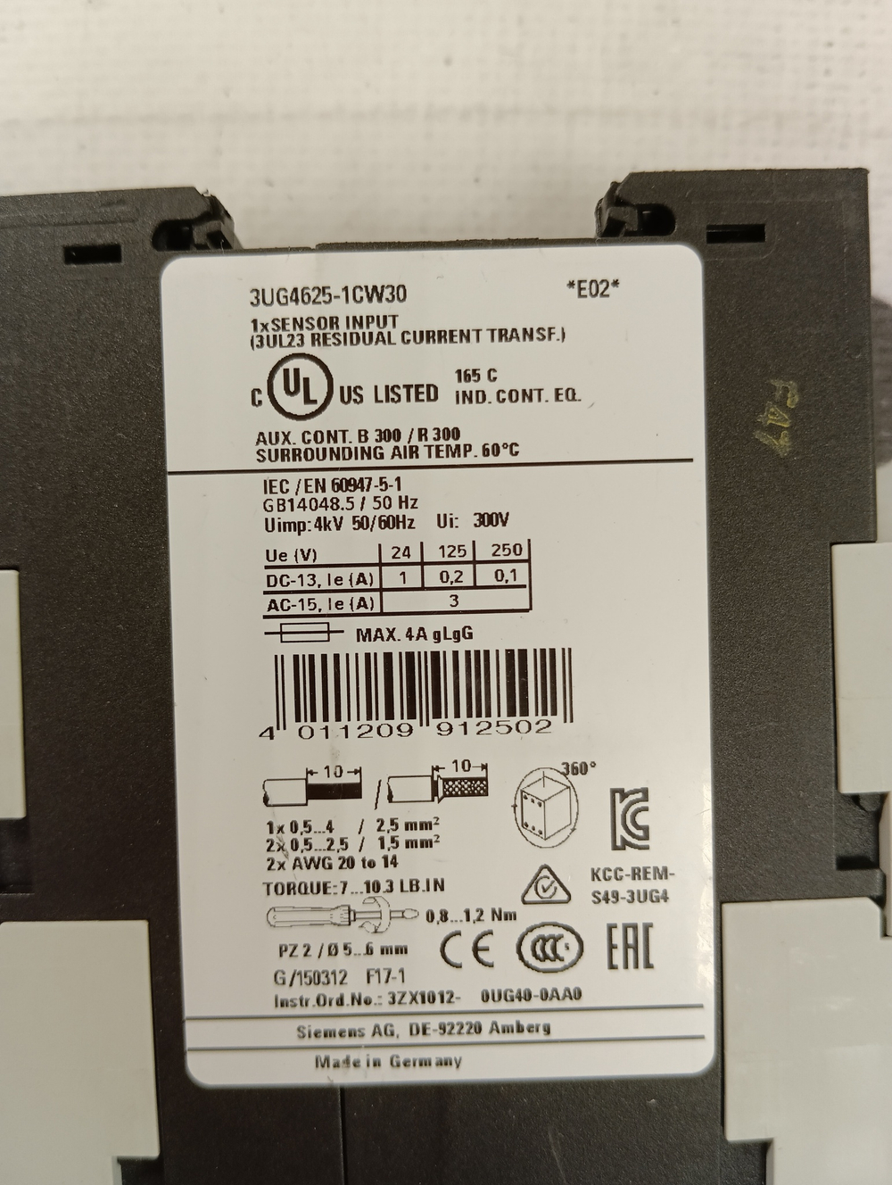 Siemens 3UG4625-1CW30 с хранения